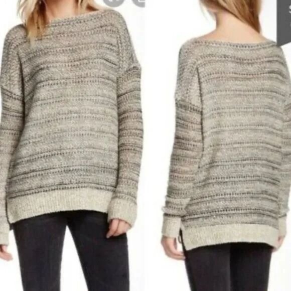 Vince grey drop shoulder lose knit sweater Size XS - Picture 1 of 13